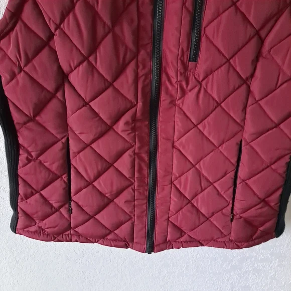 Burgundy Andrew Marc Puffer Vest - Picture 3 of 8